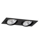 Square flush-mounted lamps - Argon OLIMP PLUS 2 fl. ceiling luminaire 2x12W (max) black structure 1047 BZ - product 2