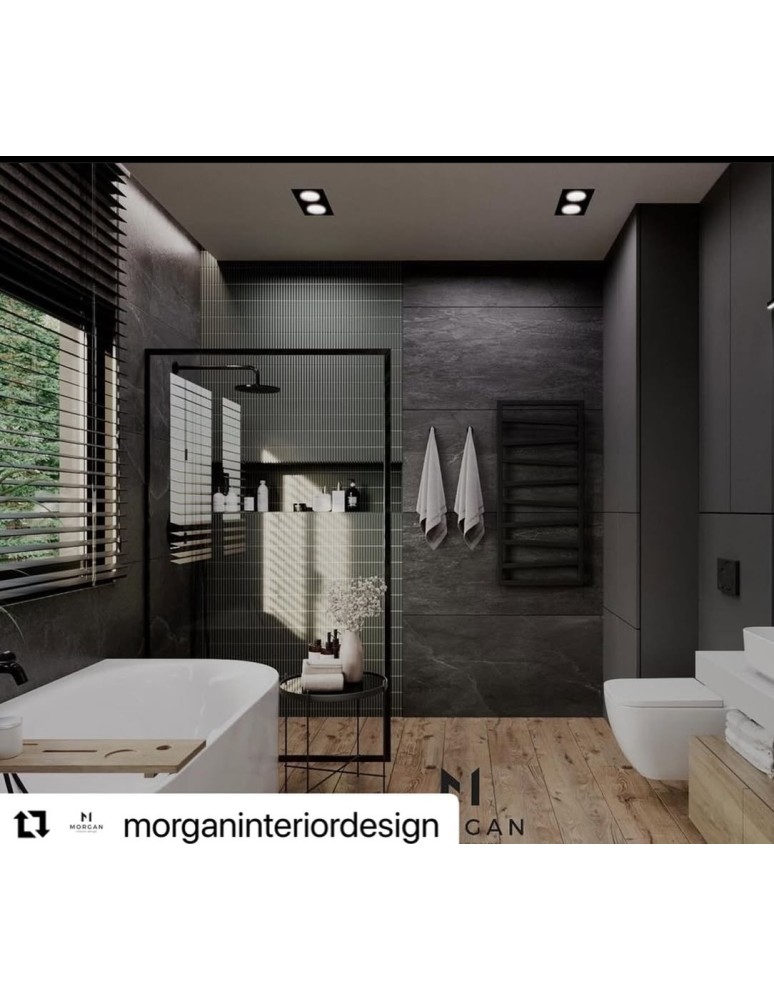 Square flush-mounted lamps - Argon OLIMP PLUS 2 fl. ceiling luminaire 2x12W (max) black structure 1047 BZ - product kolory-swiatla.pl 4