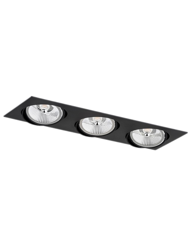 Square flush-mounted lamps - Argon OLIMP PLUS ceiling luminaire 3 fl. 3x12W (max) black structure 6116 BZ - product kolory-swiatla.pl 2