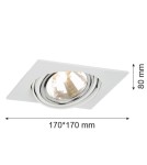 Square flush-mounted lamps - Argon OLIMP ceiling luminaire 1 pł 1x6W LED (max) white structure 3654 - product 2