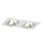 Square flush-mounted lamps - Argon OLIMP 2 fl. ceiling luminaire 2x6W LED (max) white structure 785 - product 1