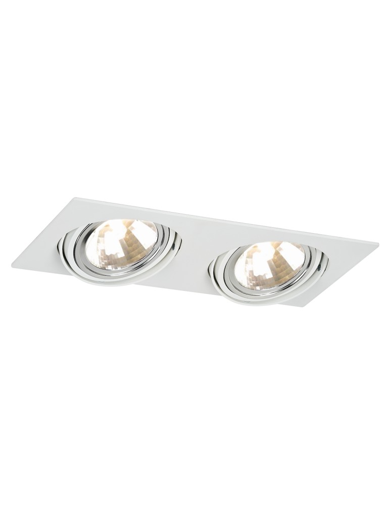 Square flush-mounted lamps - Argon OLIMP 2 fl. ceiling luminaire 2x6W LED (max) white structure 785 - product kolory-swiatla.pl 1