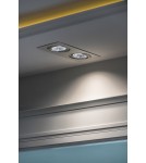 Square flush-mounted lamps - Argon OLIMP 2 fl. ceiling luminaire 2x6W LED (max) white structure 785 - product 2