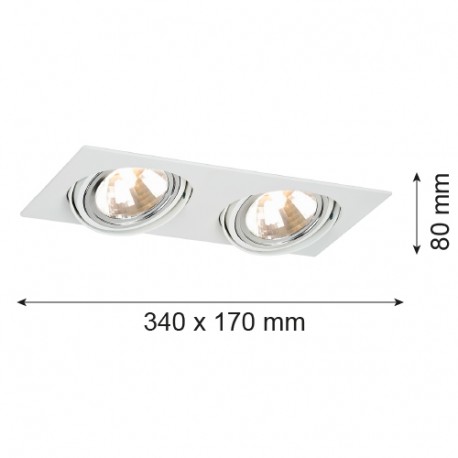 Argon OLIMP oprawa stropowa 2 pł. 2x6W LED (max) biały struktura 785