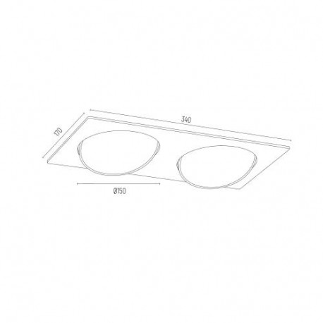 Argon OLIMP oprawa stropowa 2 pł. 2x6W LED (max) biały struktura 785