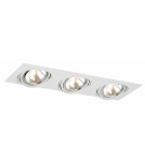 Square flush-mounted lamps - Argon OLIMP 3 fl. ceiling light fixture 3x6W LED (max) white structure 1327 - product 1