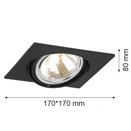 Argon OLIMP oprawa stropowa 1 pł 1x6W LED (max) czarny struktura 3656