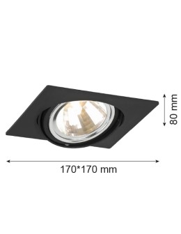 Argon OLIMP oprawa stropowa 1 pł 1x6W LED (max) czarny struktura 3656 - produkt 2