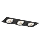 Square flush-mounted lamps - Argon OLIMP 3 fl. ceiling light fixture 3x6W LED (max) black structure 1329 - product 1