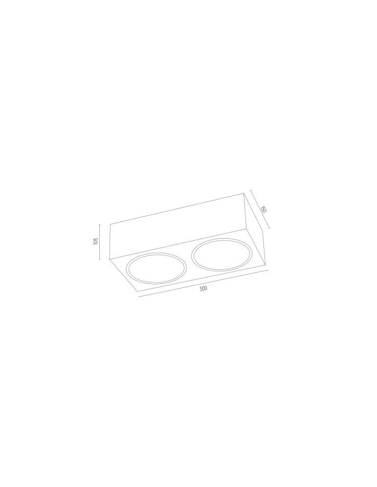 Ceiling spot lights - Argon RODOS PLUS plafond 2 fl. 2x12W (max) white structure 1048 BZ - product kolory-swiatla.pl 3