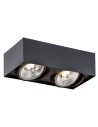 Argon RODOS PLUS plafon 2 pł. 2x12W (max) czarny struktura 1049 BZ