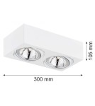 Ceiling spot lights - Argon RODOS plafond 2 fl. 2x6W LED (max) white structure 581 - product 2