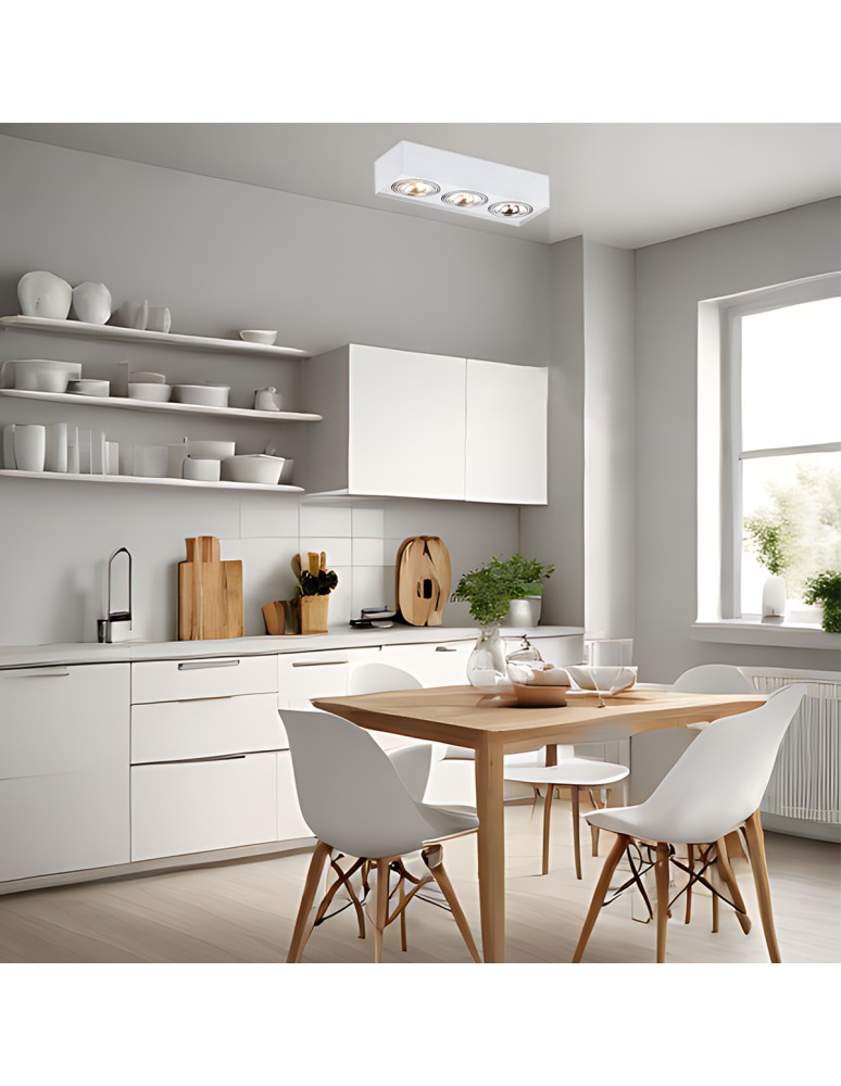 Ceiling spot lights - Argon RODOS plafond 3 fl. 3x6W LED (max) white structure 1088 - product kolory-swiatla.pl 2