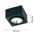Ceiling spot lights - Argon RODOS plafond 1 fl. 1x6W LED (max) black structure 346 - product 4