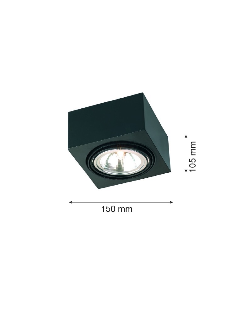 Ceiling spot lights - Argon RODOS plafond 1 fl. 1x6W LED (max) black structure 346 - product kolory-swiatla.pl 4
