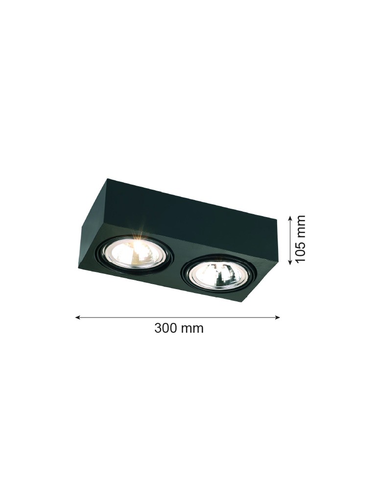 Ceiling spot lights - Argon RODOS plafond 2 fl. 2x6W LED (max) black structure 617 - product kolory-swiatla.pl 2