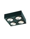 Argon RODOS plafon 4 pł. 4x6W LED (max) czarny struktura 1553
