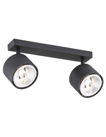 Argon CLEVLAND plafond 2 fl. 2x12W (max) black structure 1032 BZ