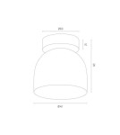 Argon GARLAND plafon 1 pł. 1x12W (max) czarny struktura 4711 BZ