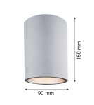 Round ceiling luminaires - Argon TYBER plafond 1 fl. round 1x15W (max) silver structure 473 - product 2
