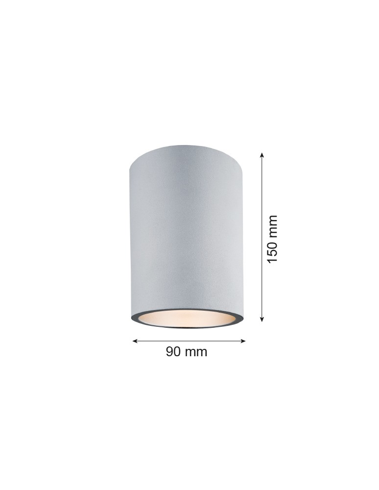 Round ceiling luminaires - Argon TYBER plafond 1 fl. round 1x15W (max) silver structure 473 - product kolory-swiatla.pl 2