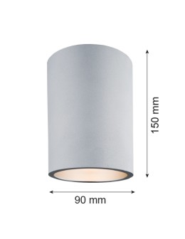 Argon TYBER plafon 1 pł. okrągły 1x15W (max) srebrny struktura 473 - produkt 2