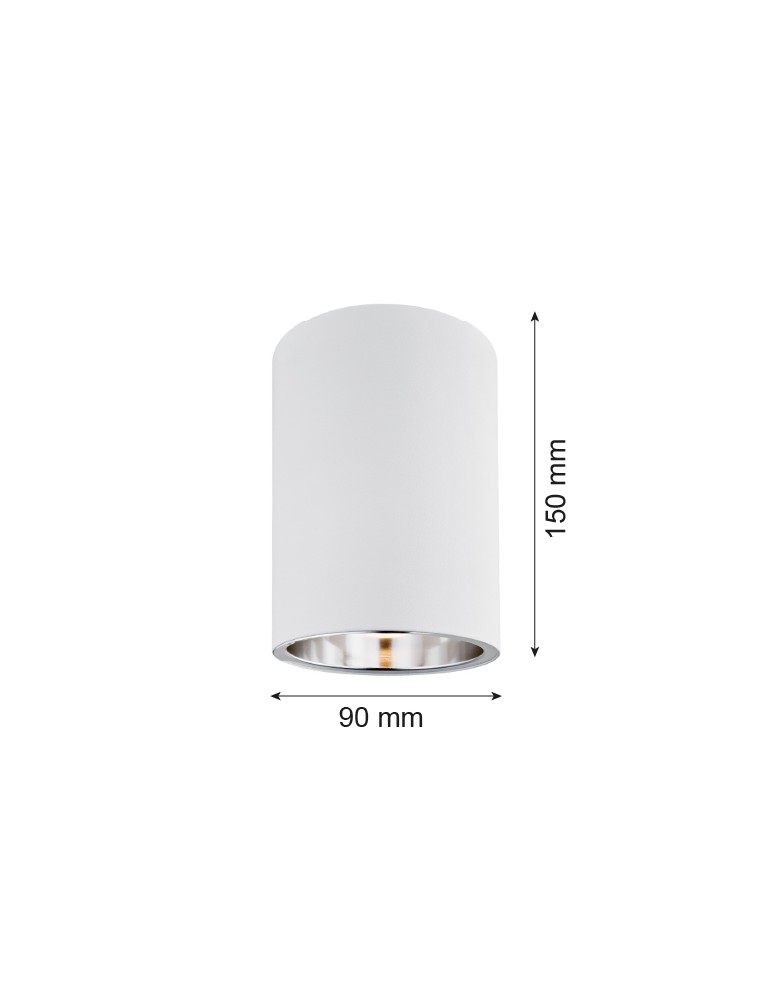 Round ceiling luminaires - Argon TYBER plafond 1 fl. round 1x15W (max) white structure 475 - product kolory-swiatla.pl 2