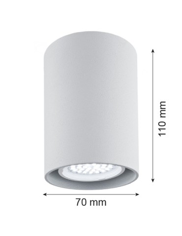 Argon TYBER plafon 1 pł. okrągły 1x5W (max) srebrny struktura 3117 - produkt 2