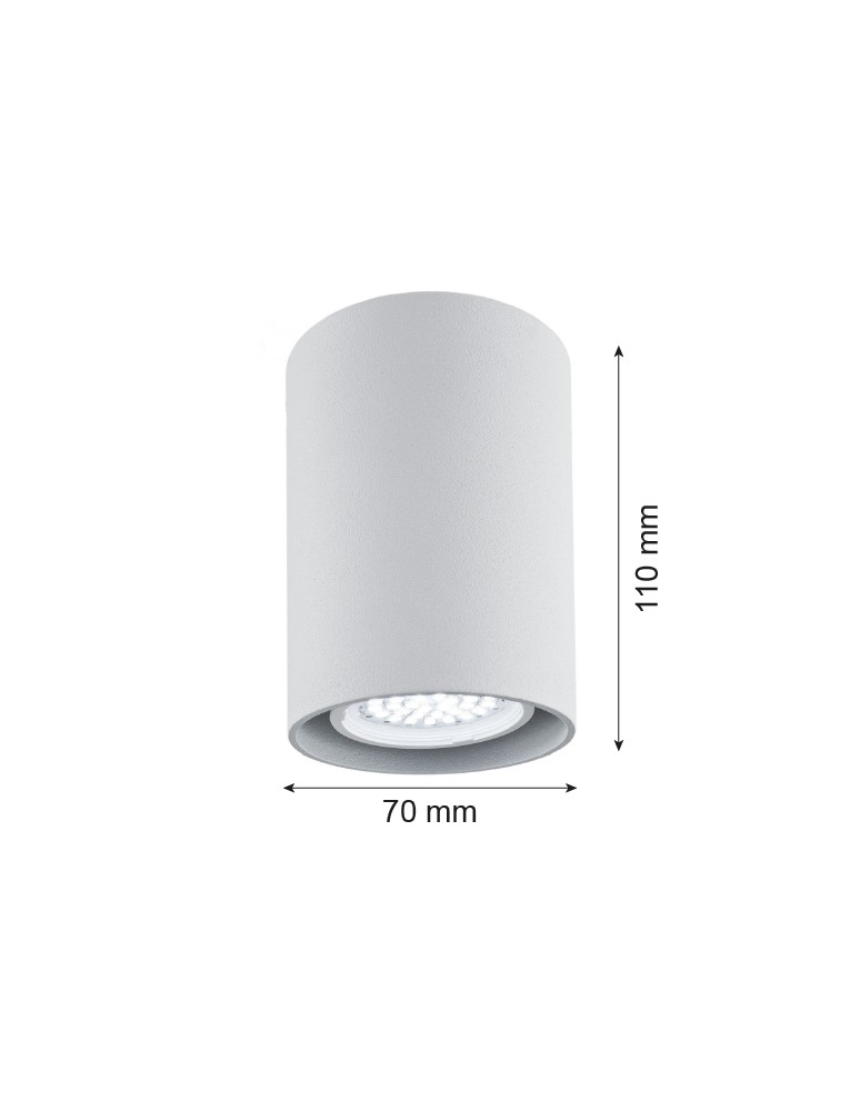 Round ceiling luminaires - Argon TYBER plafond 1 fl. round 1x5W (max) silver structure 3117 - product kolory-swiatla.pl 2