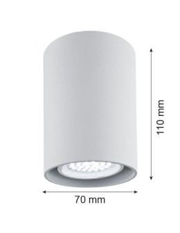 Argon TYBER plafon 1 pł. okrągły 1x5W (max) srebrny struktura 3117 - produkt 2