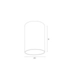 Round ceiling luminaires - Argon TYBER plafond 1 fl. round 1x5W (max) silver structure 3117 - product 3