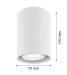 Round ceiling luminaires - Argon TYBER plafond 1 fl. round 1x5W (max) white structure 3119 - product 2