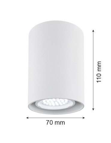 Argon TYBER plafond 1 fl. round 1x5W (max) white structure 3119 - product 2