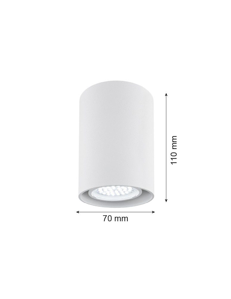 Round ceiling luminaires - Argon TYBER plafond 1 fl. round 1x5W (max) white structure 3119 - product kolory-swiatla.pl 2
