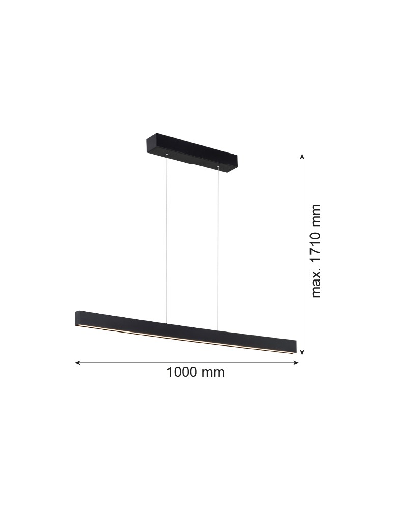 Pendant lamps over desk - Argon BALANS pendant lamp 1 pł. 1x35W black 8303 - product kolory-swiatla.pl 4