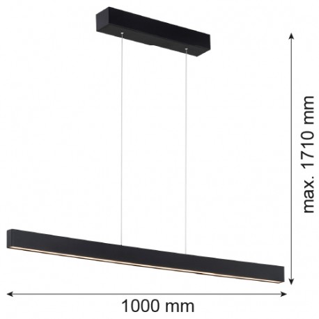 Argon BALANS lampa wisząca 1 pł. 1x35W czarny 8303