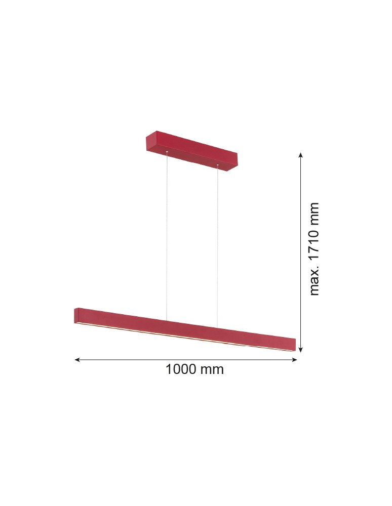 Pendant lamps over desk - Argon BALANS pendant lamp 1 pł. 1x35W red 8304 - product kolory-swiatla.pl 4