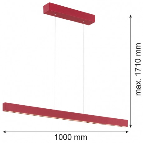 Argon BALANS lampa wisząca 1 pł. 1x35W czerwony 8304