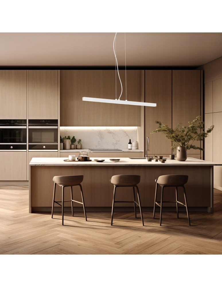 Pendant lamps over desk - Argon VERMONT pendant lamp 1x18W white structure 3950 - product kolory-swiatla.pl 2