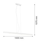 Pendant lamps over desk - Argon VERMONT pendant lamp 1x18W white structure 3950 - product 3