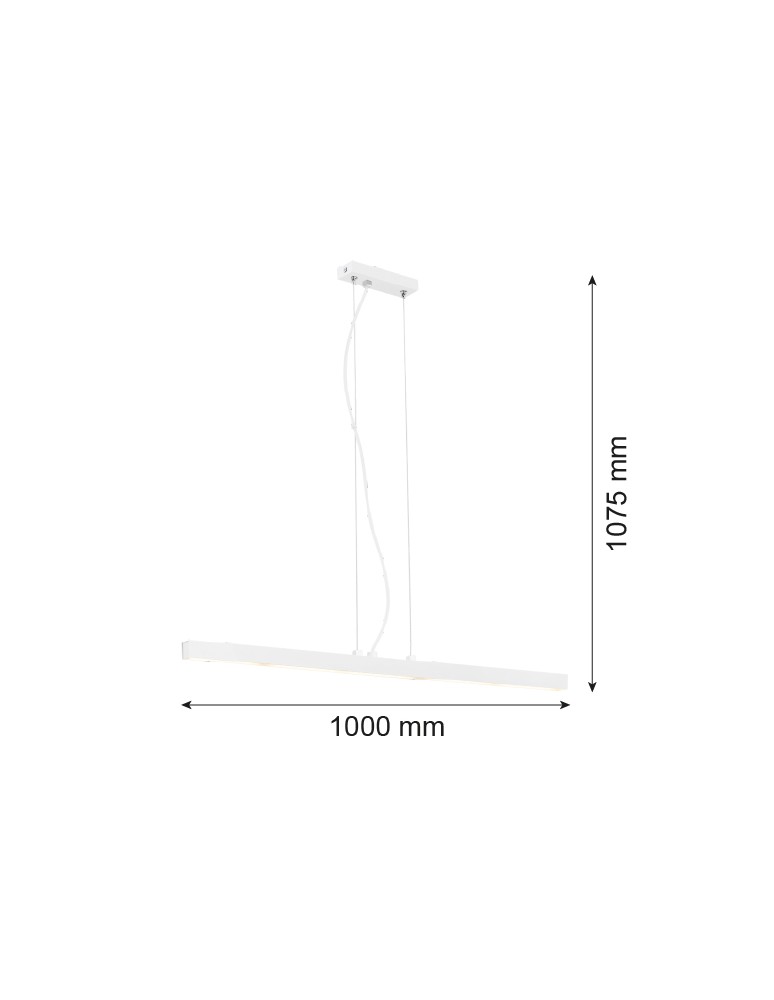 Pendant lamps over desk - Argon VERMONT pendant lamp 1x18W white structure 3950 - product kolory-swiatla.pl 3