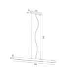 Pendant lamps over desk - Argon VERMONT pendant lamp 1x18W white structure 3950 - product 4