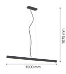 Pendant lamps over desk - Argon VERMONT pendant lamp 1x18W black structure 3951 - product 2