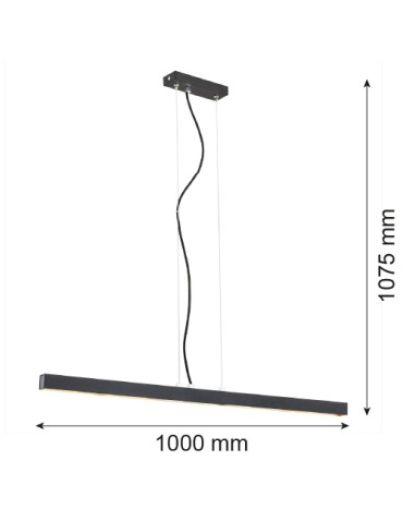 Argon VERMONT lampa wisząca 1x18W czarny struktura 3951 - produkt 2