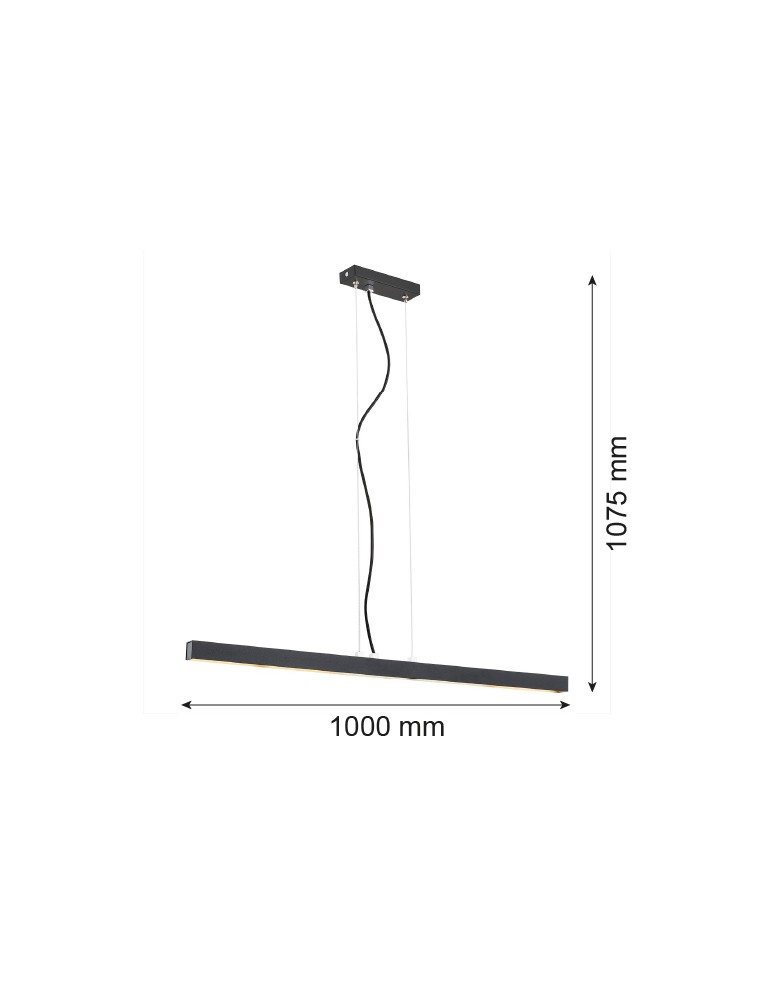 Pendant lamps over desk - Argon VERMONT pendant lamp 1x18W black structure 3951 - product kolory-swiatla.pl 2