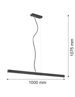 Argon VERMONT lampa wisząca 1x18W czarny struktura 3951 - produkt 2