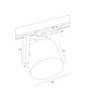 Lamps for 3-phase busbars - Argon ALTO spotlight 1 pł. 1x12W (max) black structure 4751 BZ - product 3