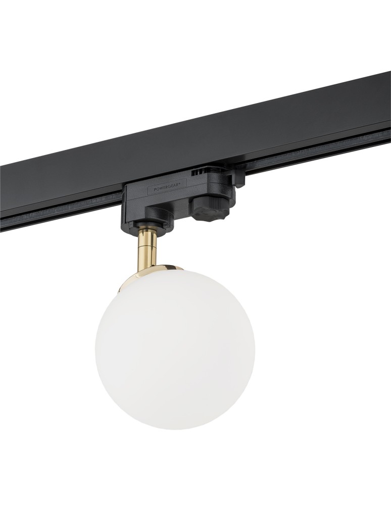 Lamps for 3-phase busbars - Argon BANG spotlight 1 pł. 1x6W (max) opal mat brass 4307 - product kolory-swiatla.pl 1