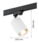 Lamps for 3-phase busbars - Argon BERGEN spotlight 1 pł. 1x15W (max) white structure black 4305 - product 2
