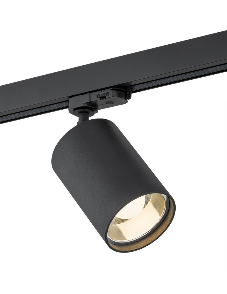 Lamps for 3-phase busbars - Argon BERGEN spotlight 1 pł. 1x15W (max) black structure black 4306 - product kolory-swiatla.pl 1